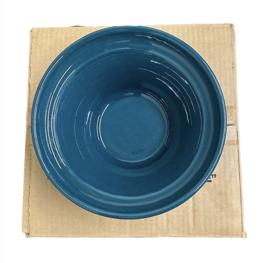 Fiesta - Juniper Teal Blue Hostess Bowl Homer Laughlin HLC Ceramic Bowl Retired (New In Box)