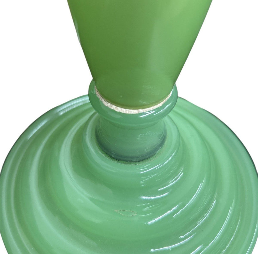 Jadeite Houzex Mid-Century 1940's Green Vintage Table Lamp