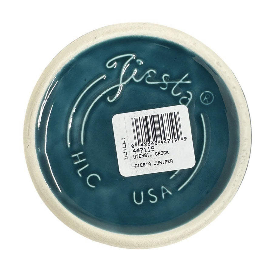 Fiesta - Juniper Teal Blue Utensil Crock New In Box Homer Laughlin HLC Ceramic (Retired)