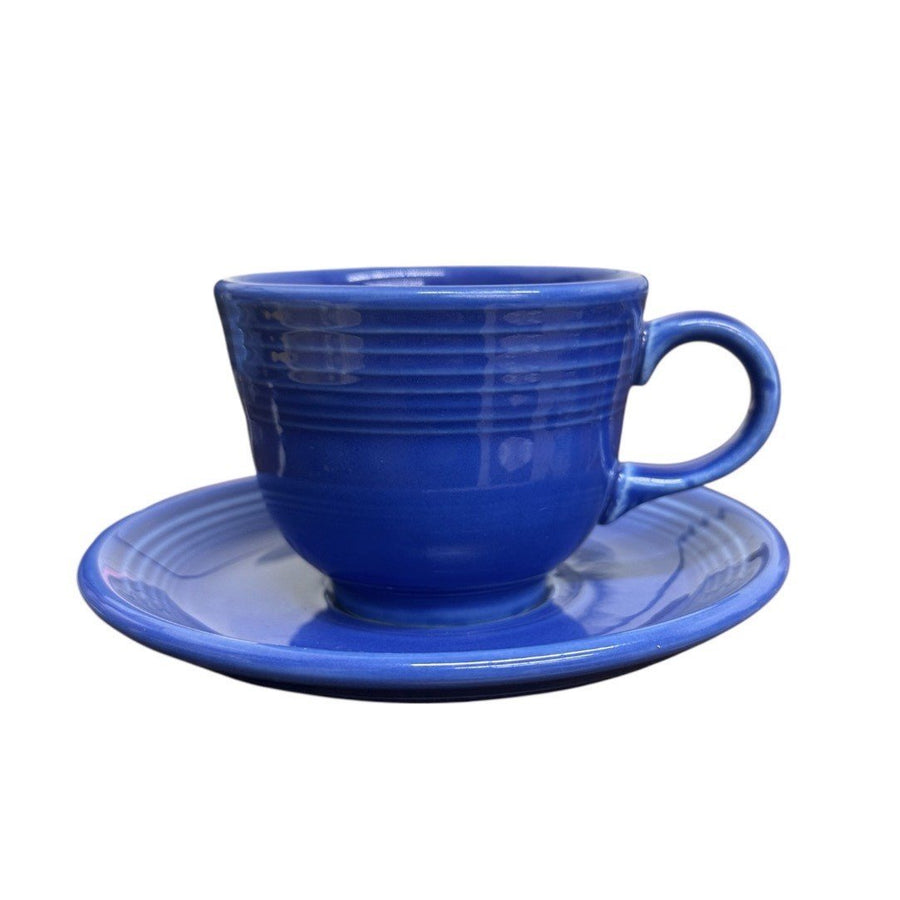 Fiesta - Sapphire Blue Teacup & Saucer Set Homer Laughlin HLC Ceramic