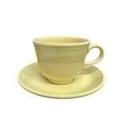 Fiesta - Yellow Teacup & Saucer Set Homer Laughlin HLC Ceramic