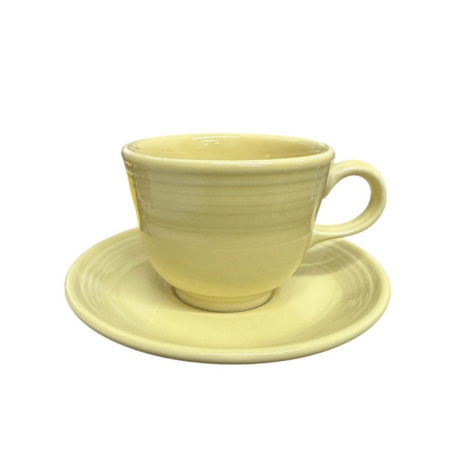 Fiesta - Yellow Teacup & Saucer Set Homer Laughlin HLC Ceramic