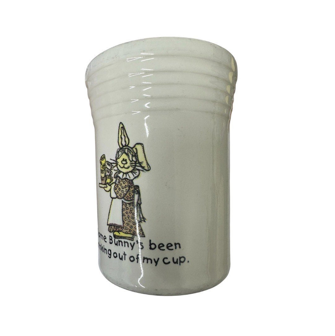 Fiesta - Some Bunny's Been Drinking Out Of My Cup Juice Tumbler 6oz Juice Tumbler HLC Homer Laughlin Ceramic
