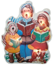 Noma Christmas Carolers Light-Up Blowmold 1990 35" Retro Festive Decorative