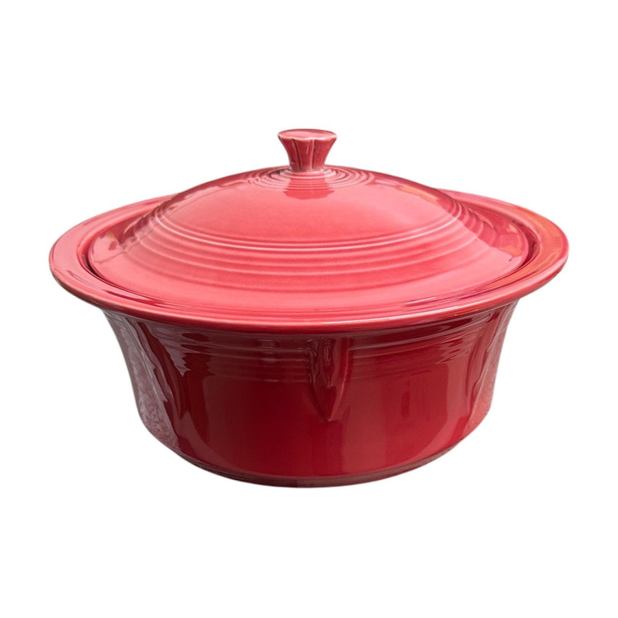 Fiesta - Scarlet Red Large Covered Casserole 2.8qt Baker Homer Laughlin HLC Ceramic Dish
