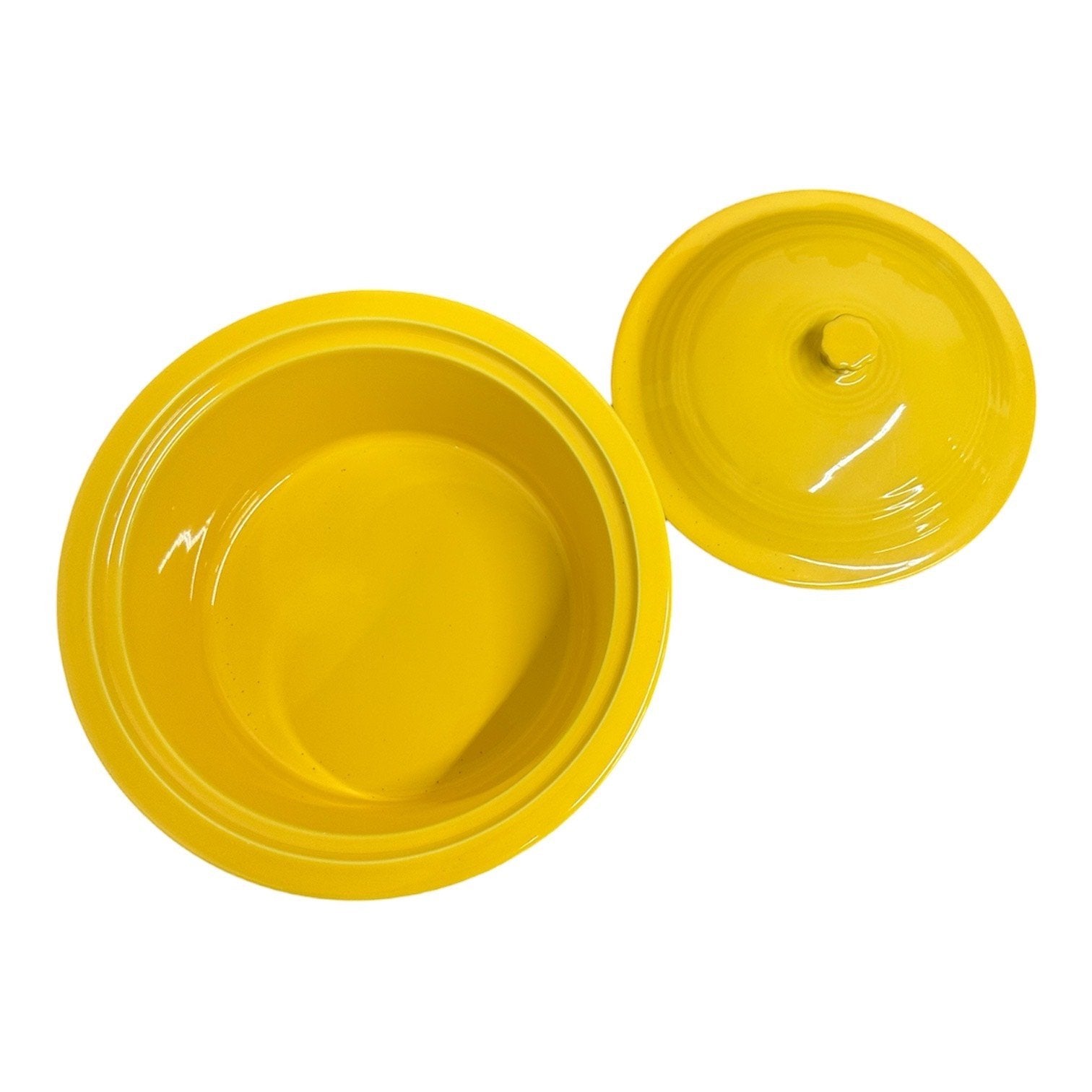 Fiesta - Daffodil Yellow Large Covered Casserole 2.8qt Baker Homer Laughlin HLC Ceramic Dish