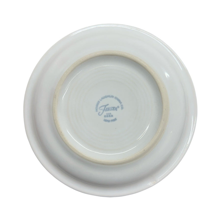 Fiesta - White Trio Of Skeletons Bistro Coupe Salad Plate Homer Laughlin HLC Ceramic Saucer