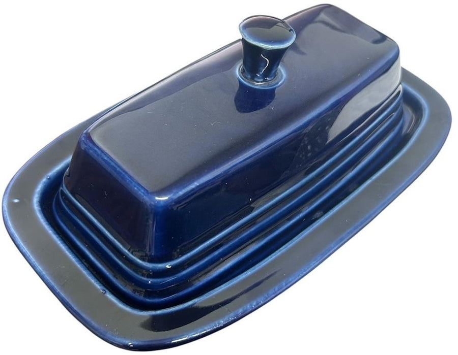 Fiesta - Cobalt Blue Covered Butter Dish