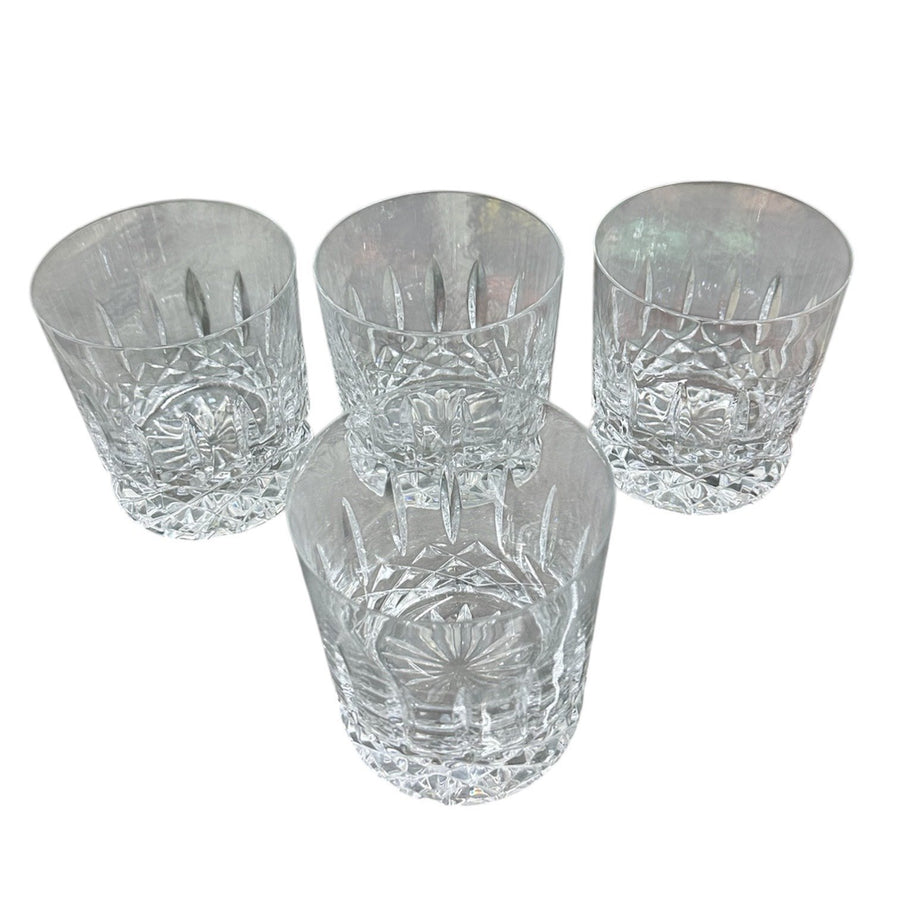 Waterford Crystal Kelsey Set of 4 Double Old Fashioned Whiskey Rocks Glasses