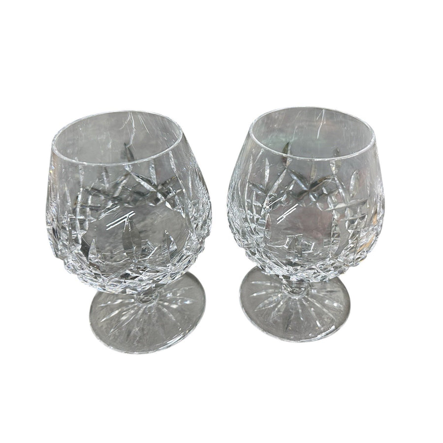 Waterford Crystal Lismore Set of 2 Brandy Snifter Glasses