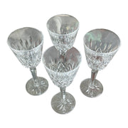 Waterford Crystal Lismore Set of 4 Tall Glass Wine Goblets