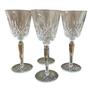 Waterford Crystal Lismore Set of 4 Tall Glass Wine Goblets