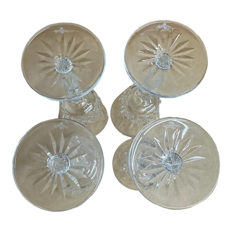 Waterford Crystal Lismore Set of 4 Tall Glass Wine Goblets