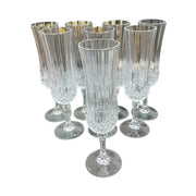 Cristal D'Arque Longchamp Set of 8 Fluted Champagne Glasses