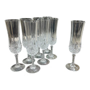 Cristal D'Arque Longchamp Set of 8 Fluted Champagne Glasses