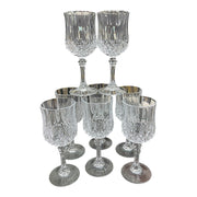 Cristal D'Arque Longchamp Set of 8 Wine Goblet Glasses