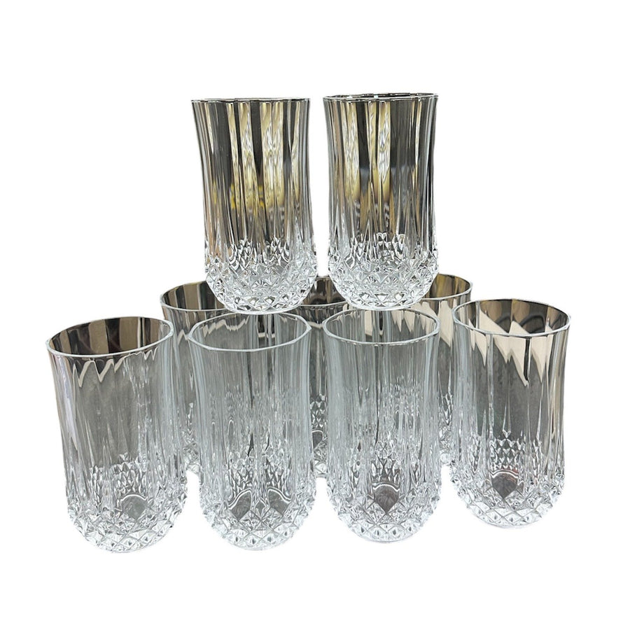 Cristal D'Arque Longchamp Set of 9 Durand Water Tumbler Glasses