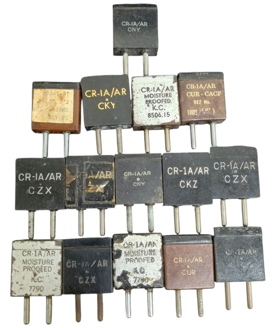 Radio Crystals Misc Set Of 15 Vintage Antique Collectible Crafts Untested