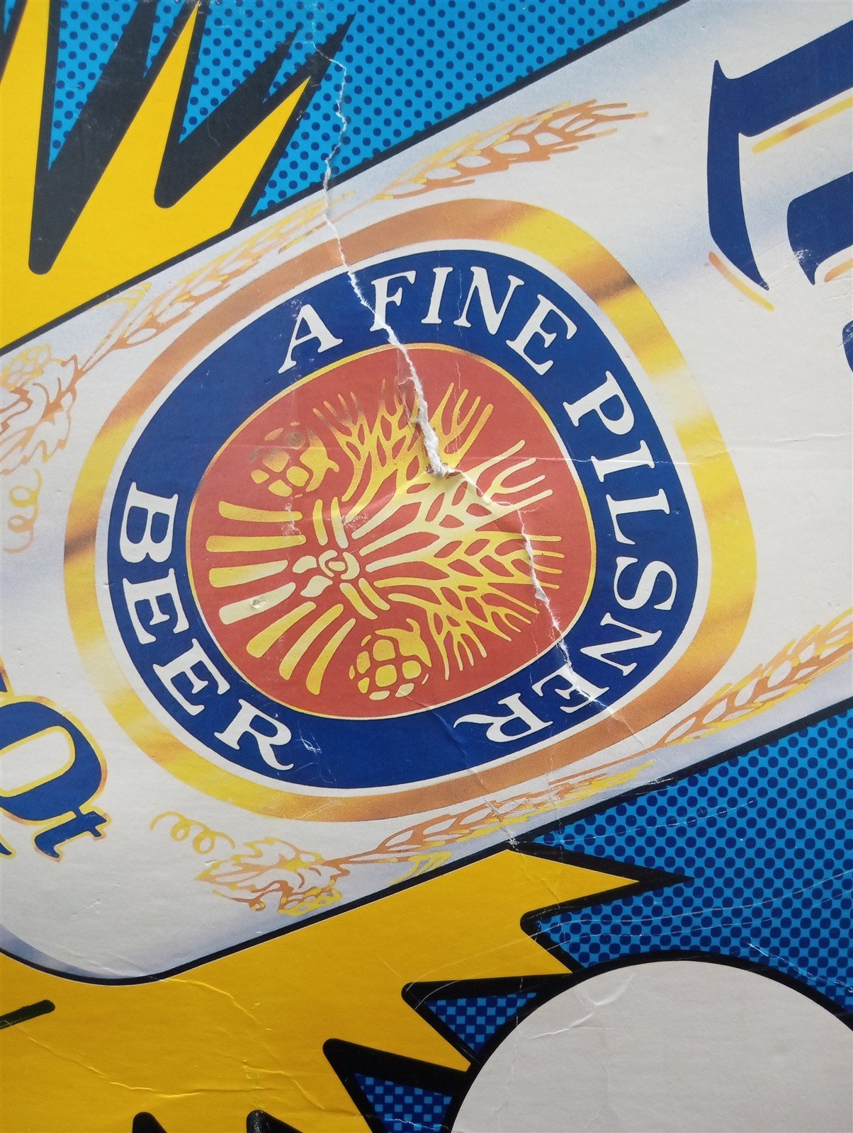 Miller Lite Supercan Sign Likely 1970s Vintage Decorative Advert 16"x21" Mancave