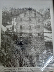 Youngstown Lanterman's Mill Drawing Gregory Fesko 1989 Framed 8"x10"