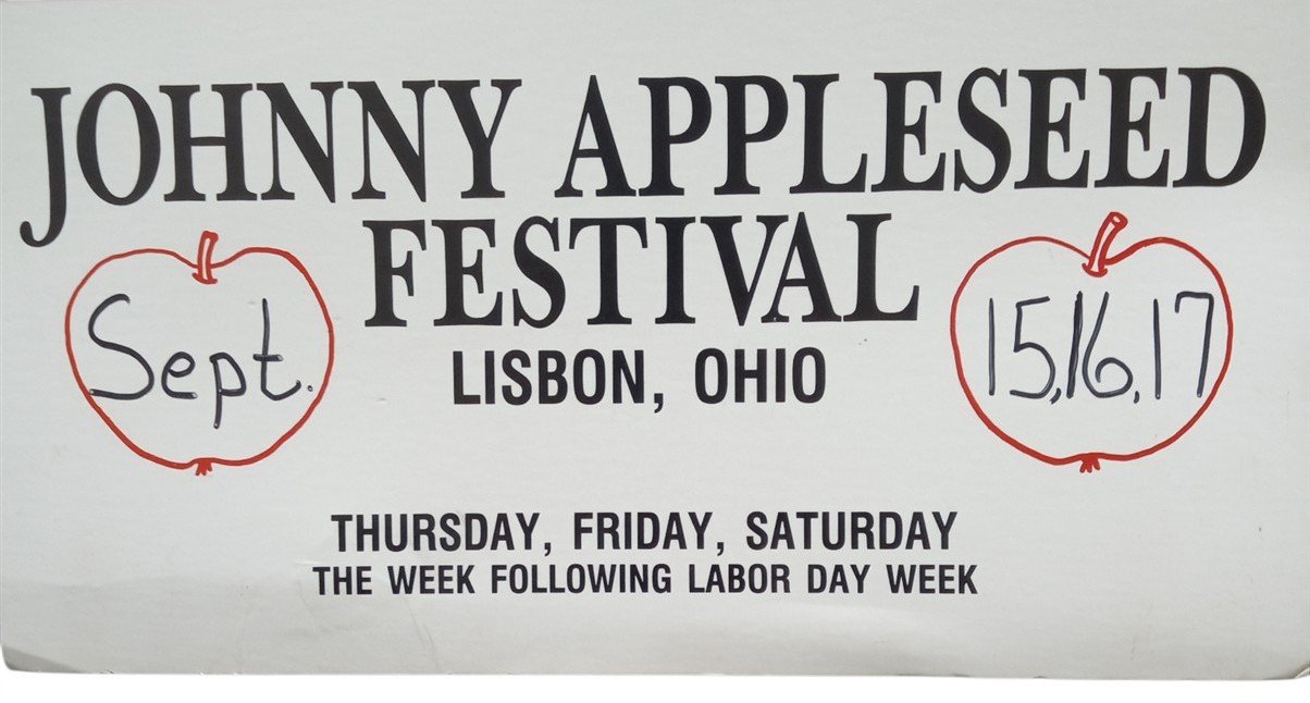Ohio Johnny Appleseed Festival Poster Decorative Collectible Nostalgic 14"x24"