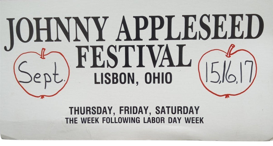 Ohio Johnny Appleseed Festival Poster Decorative Collectible Nostalgic 14"x24"