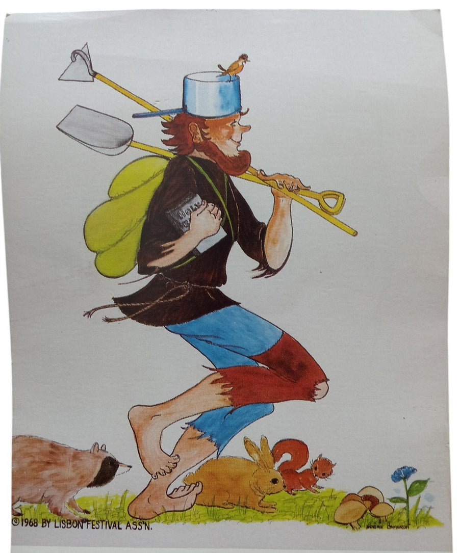 Ohio Johnny Appleseed Festival Poster Decorative Collectible Nostalgic 14"x24"