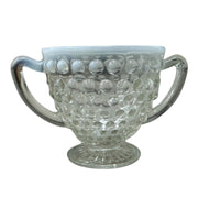Anchor Hocking Opalescent Moonstone Glass Set of 7 Teacup Sets + Sugar Bowl