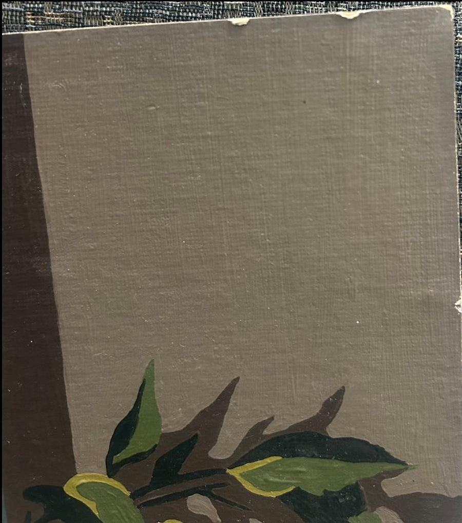 Vintage Paint by Number of Wine Grapes and Peaches Painting