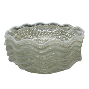 Anchor Hocking Set of 6 Opalescent Hobnob Moonstone Glass Berry/Dessert Bowls
