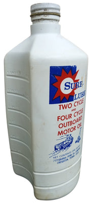 Sure-Lube Outboard Motor Oil Two & Four Cycle Vintage Collectible Petroliana