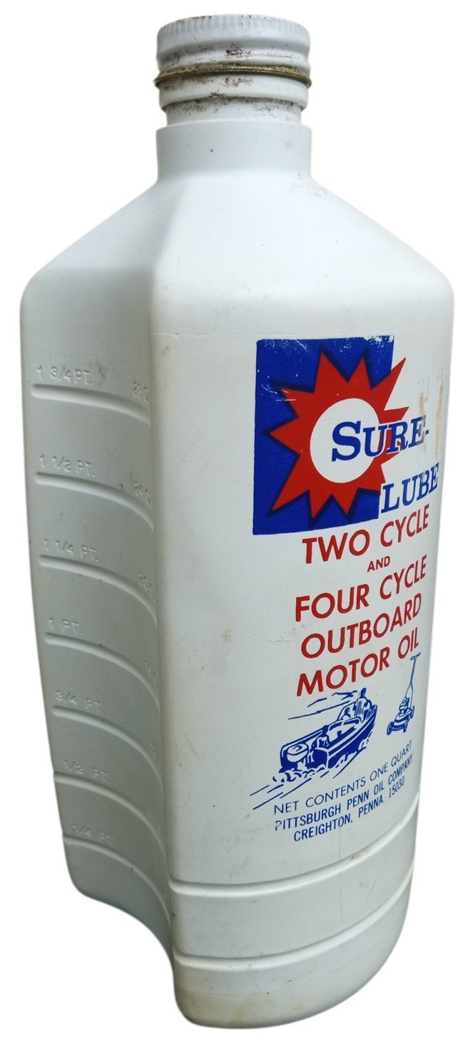 Sure-Lube Outboard Motor Oil Two & Four Cycle Vintage Collectible Petroliana