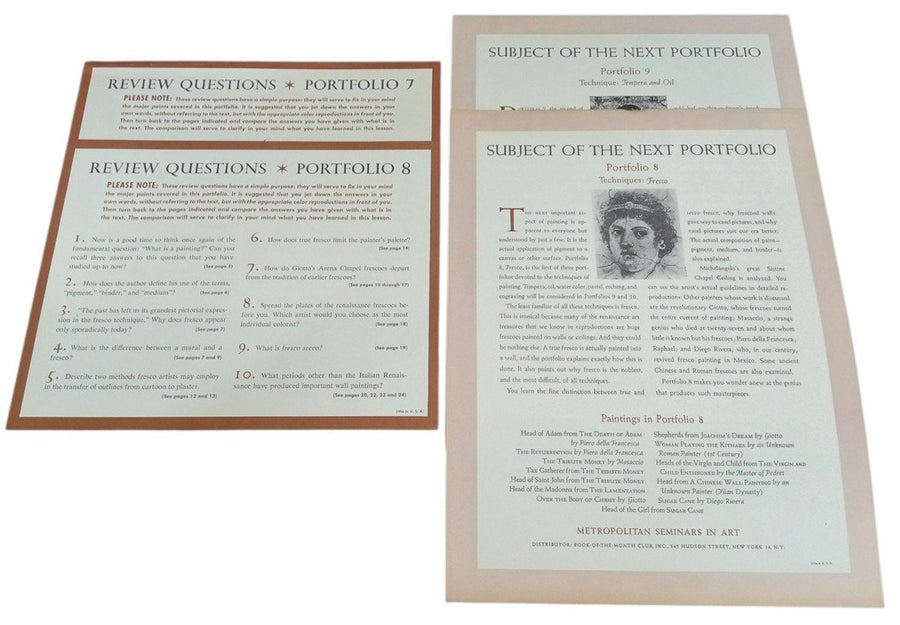 Books Metropolitan Seminars In Art Portfolios 7 & 8 W/Color Prints 1958