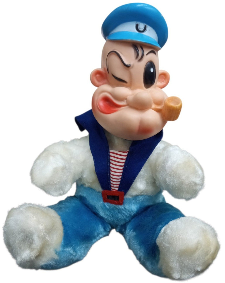 Gund Popeye Plush Toy W/Rubber Head 1950s Vintage Collectible Nostalgic