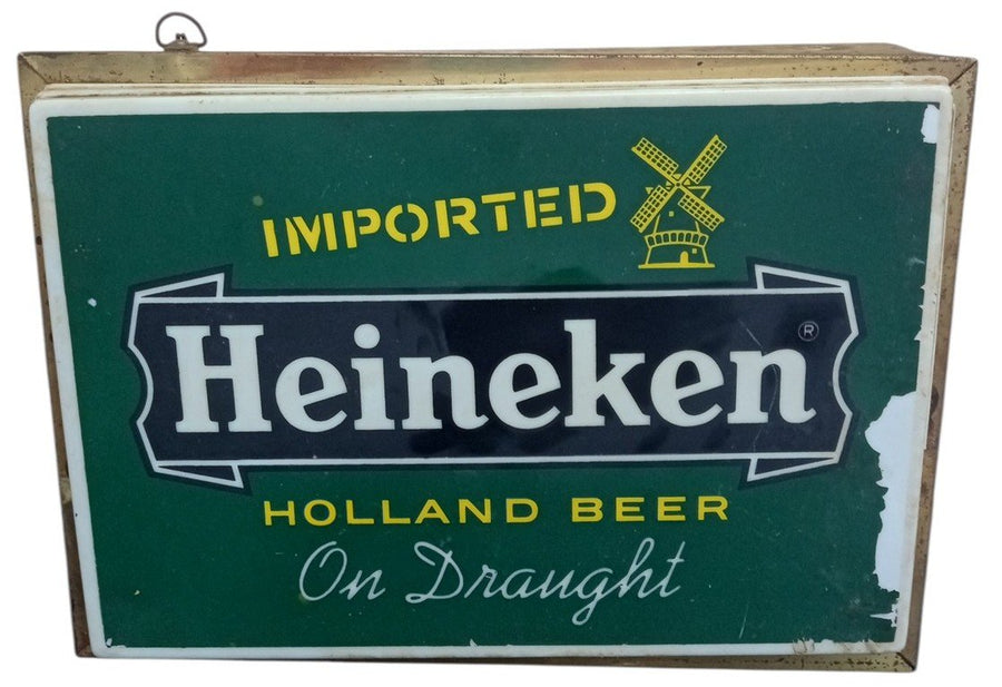 Heineken Light Up Sign Retro Collectible Decorative Mancave Advertising