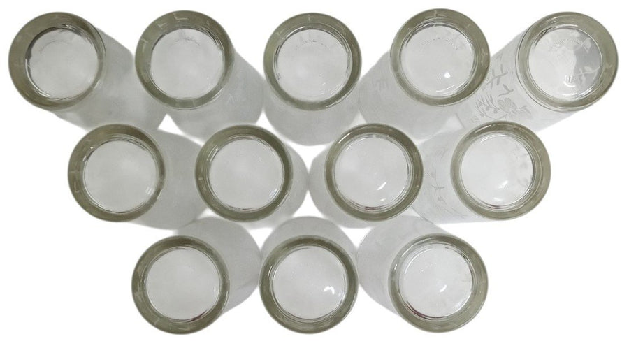 Hecho En Mexico Glasses Floral Pattern MCM Set Of 12 Collectible Glassware