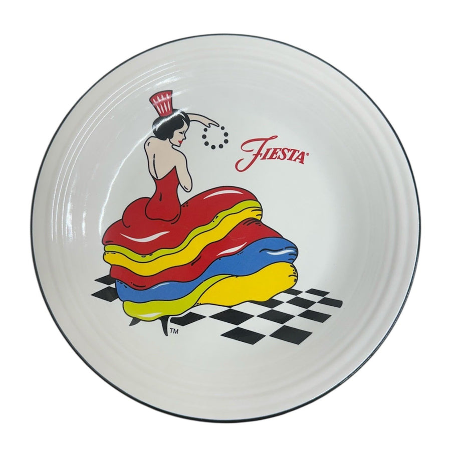 Fiesta - Dancing Lady Dinner Plate 10.5" Homer Laughlin HLC Ceramic Plate