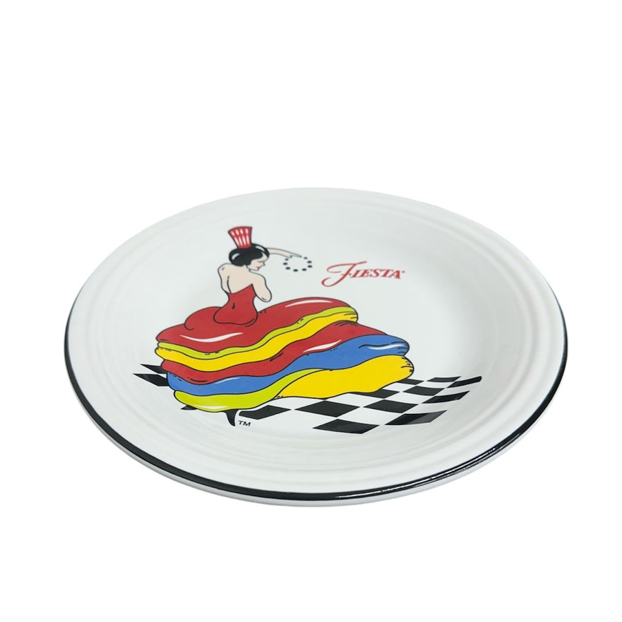 Fiesta - Dancing Lady Dinner Plate 10.5" Homer Laughlin HLC Ceramic Plate