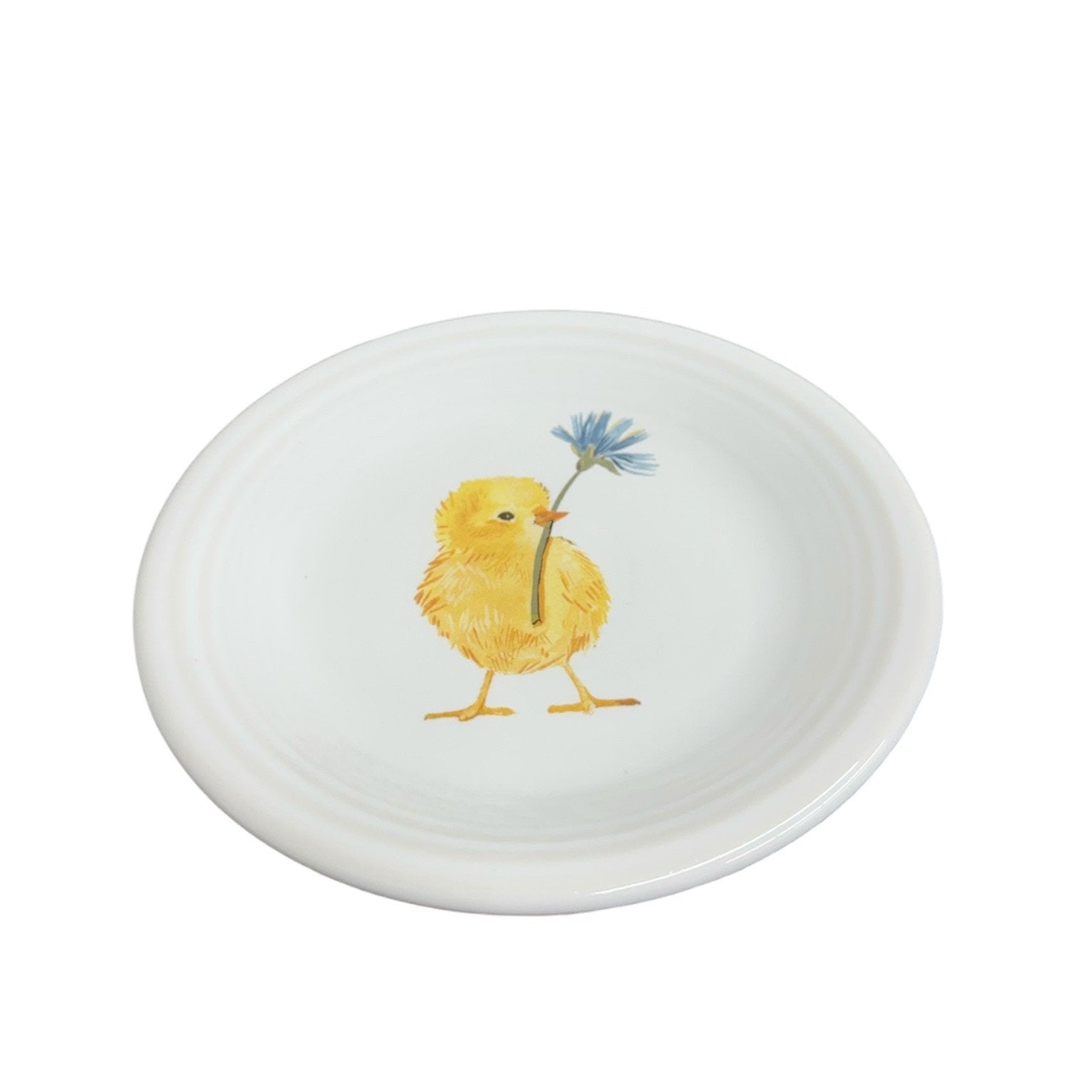 Fiesta - Breezy Floral Easter Chick Salad Plate Homer Laughlin HLC Ceramic Saucer
