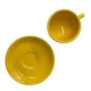 Fiesta - Daffodil Yellow Teacup & Saucer Set Homer Laughlin HLC Ceramic