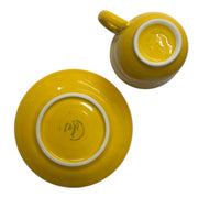 Fiesta - Daffodil Yellow Teacup & Saucer Set Homer Laughlin HLC Ceramic