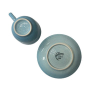 Fiesta - Sky Blue Teacup & Saucer Set Homer Laughlin HLC Ceramic