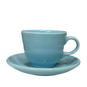 Fiesta - Sky Blue Teacup & Saucer Set Homer Laughlin HLC Ceramic