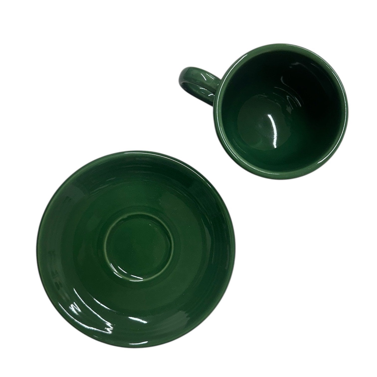 Fiesta - Jade Green Teacup & Saucer Set Homer Laughlin HLC Ceramic
