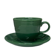 Fiesta - Jade Green Teacup & Saucer Set Homer Laughlin HLC Ceramic