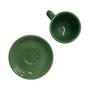 Fiesta - Meadow Green Teacup & Saucer Set Homer Laughlin HLC Ceramic