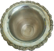 Poole Silver Co EPCA Silverplate Ice Bucket W/Lion Head Ring Handles Ornate