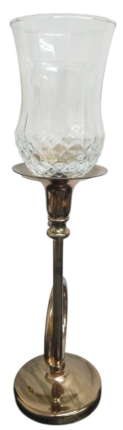 French Horn Double Candleholder Brass Vintage Collectible Decorative Unique