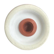 Fiesta - White Breezy Floral Butterfly Ball Pepper Shaker Homer Laughlin HLC Ceramic Shaker