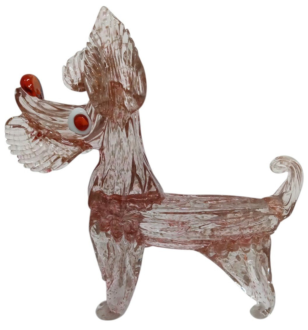 Murano Glass Scottish Terrier Figurine Vintage Collectible Decorative Unique